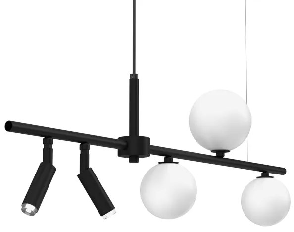 Csillár zsinóron SIRIO 5xG9/25W/230V fekete