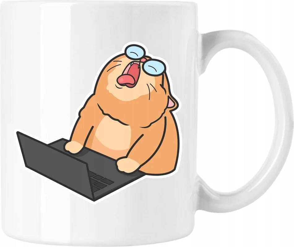 Bögre Cica Vicces Mém Munka Fehér 330ml