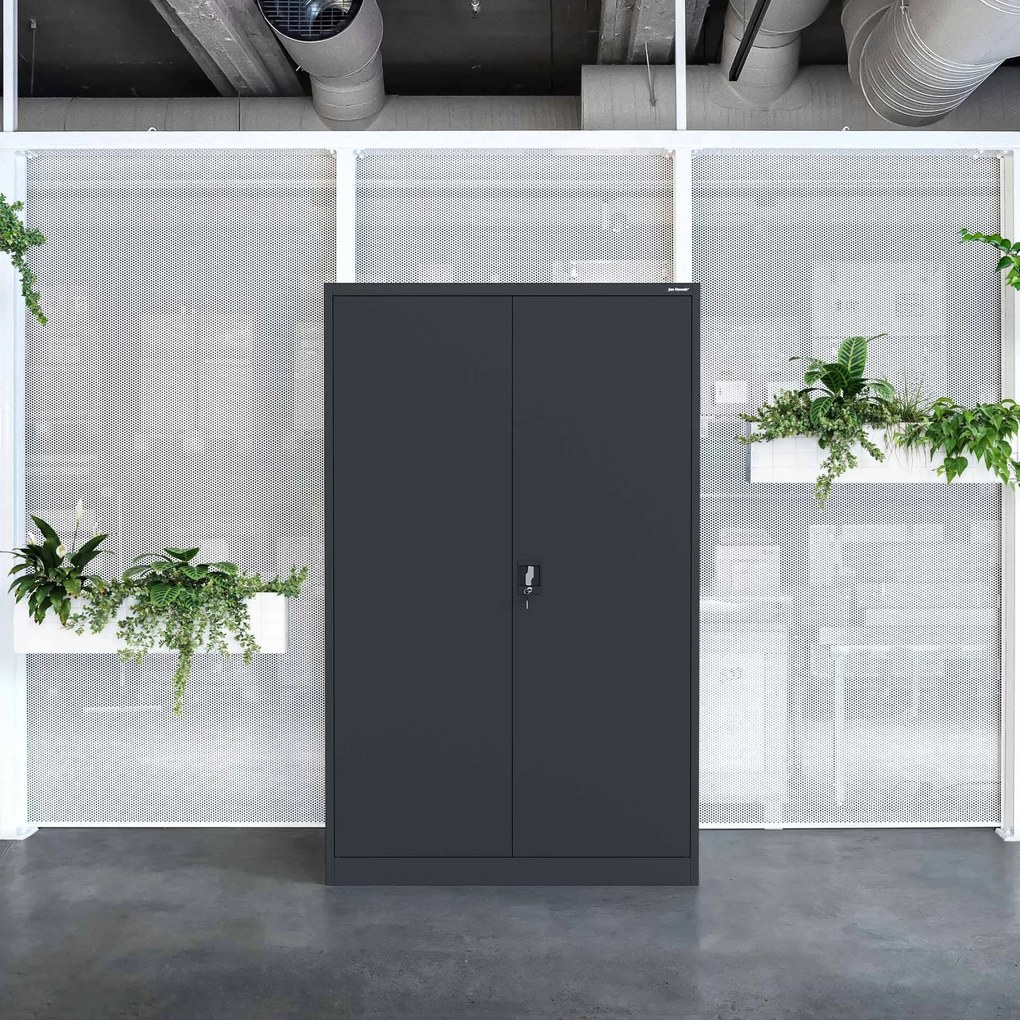 Fém iratszekrény JAN II, 1150 x 1850 x 400 mm, antracit