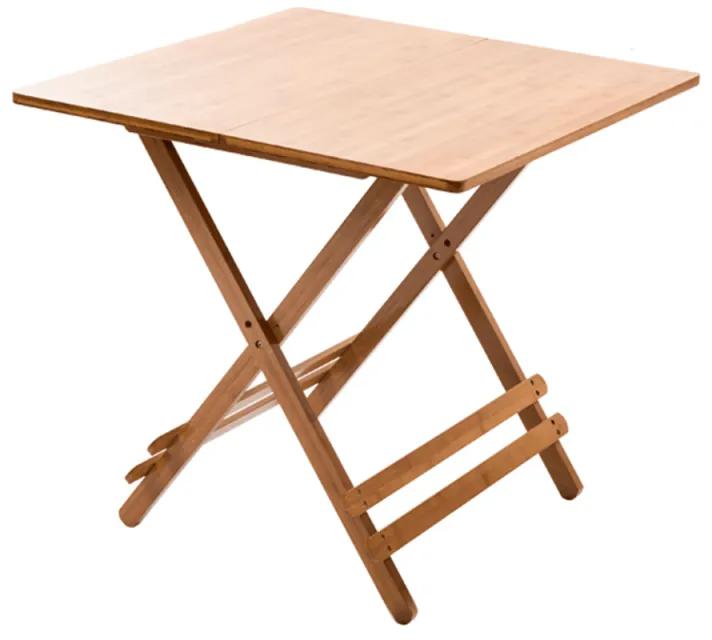 Asztal, natúr bambusz, DENICE