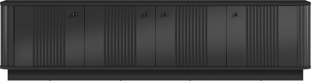 Vesper 4D TV-szekrény 187 cm talapzaton - fekete / fekete fogantyúk