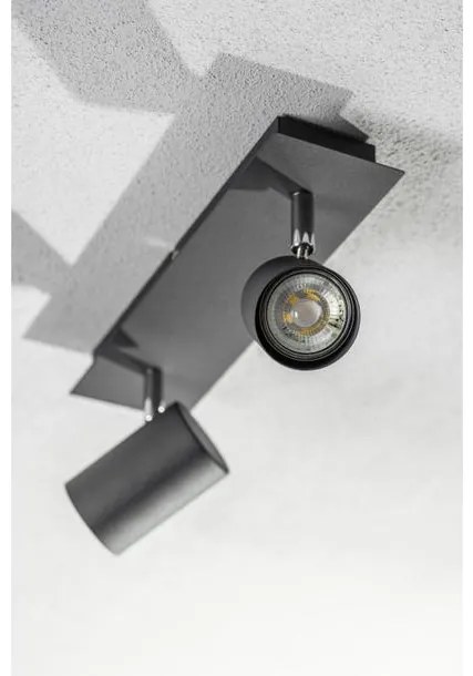 Lámpa Mennyezeti lámpatest VENETO, IP20, max. 20W, 2 x GU10, kör, fekete