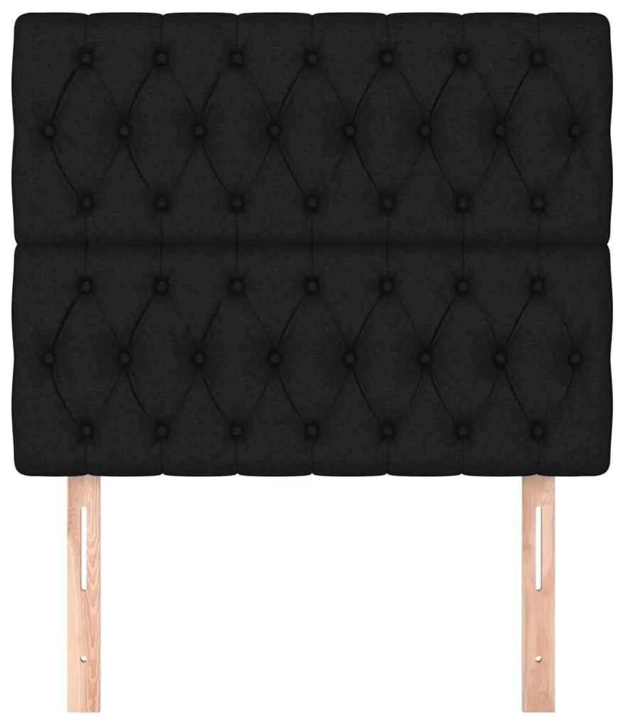 fekete szövet fejtámla 100 x 7 x 118/128 cm