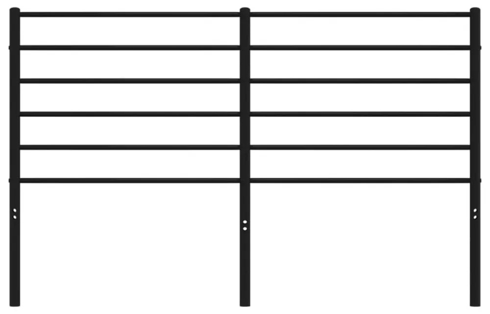 fekete fém fejtámla 135 cm