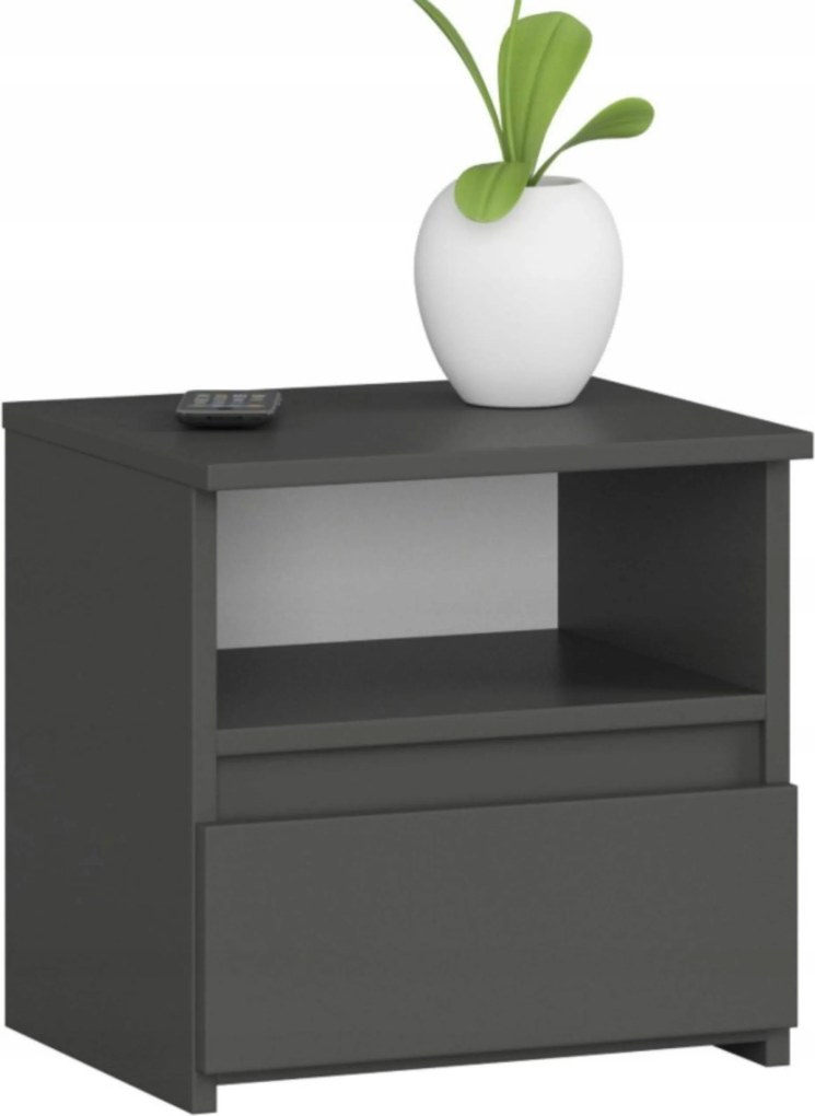 Éjjeliszekrény CL1 grafit dohányzóasztal 40cm Akd
