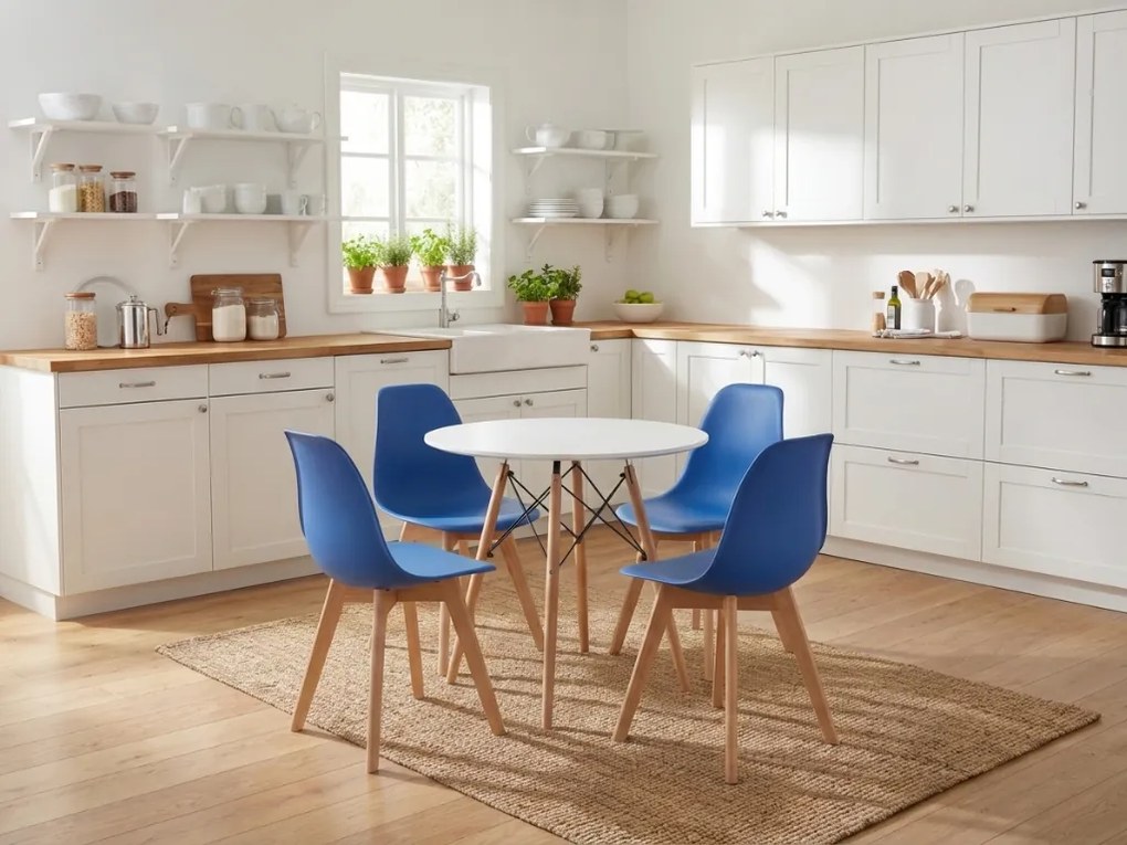 Kék KITO szék bükkfa lábakkal