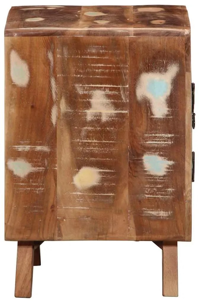 Éjjeliszekrény 40x32x46 cm tömör újrahasznosított fa