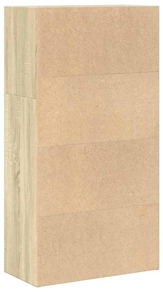 sonoma tölgy színű szerelt fa könyvespolc 60 x 30 x 114 cm