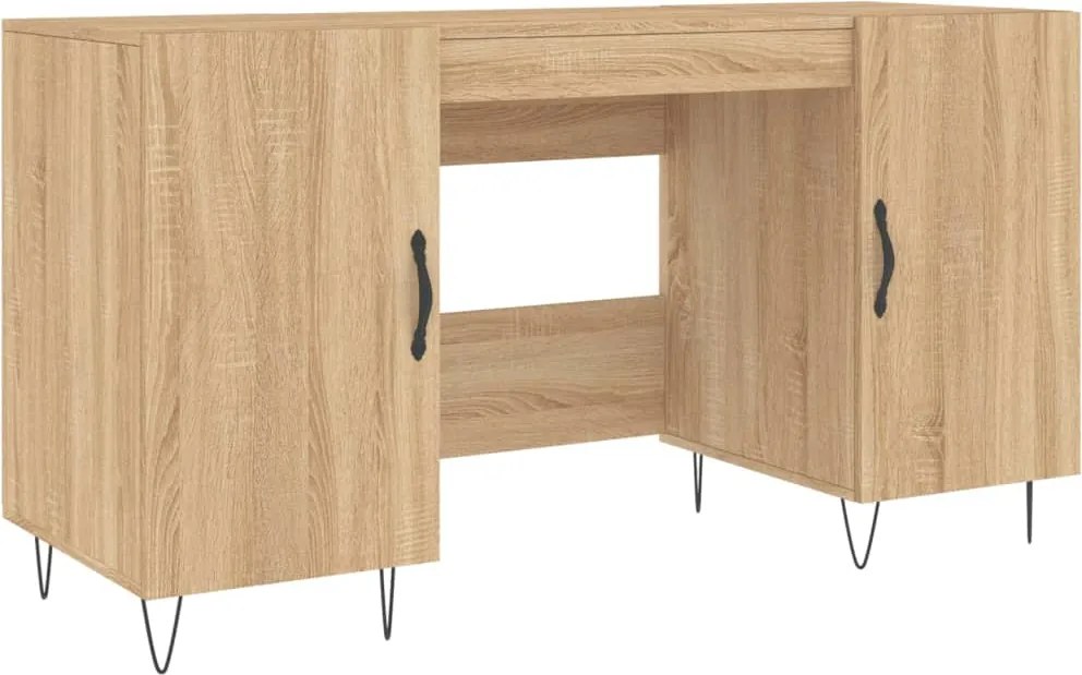 vidaXL sonoma tölgy színű szerelt fa íróasztal 140 x 50 x 75 cm