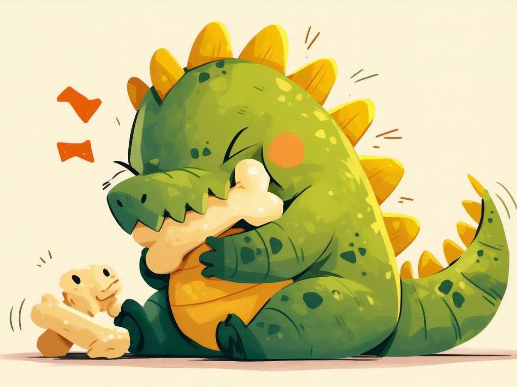 Poszter 40x30cm Bájos dinoszaurusz