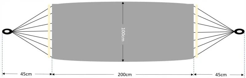 Függőágy 200 x 100 cm - rózsaszín