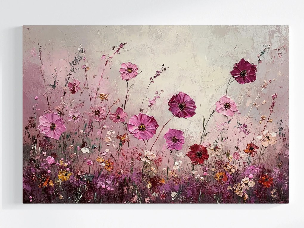 Vászonkép Canvas Természet Mező Kert Lila Virágok 60x40