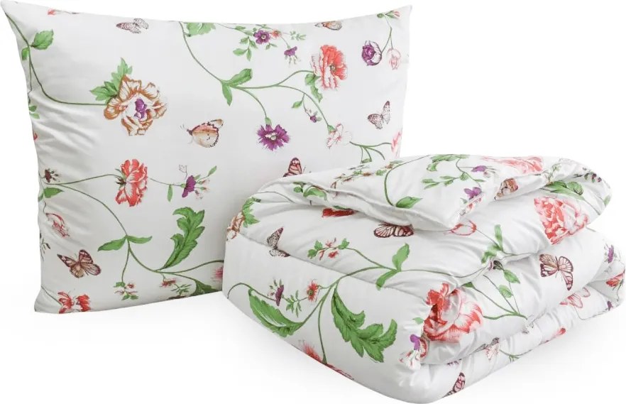 Egész éves paplan szett 140x200 cm üreges szálból, 70x90 cm párnával MEADOW FLOWERS