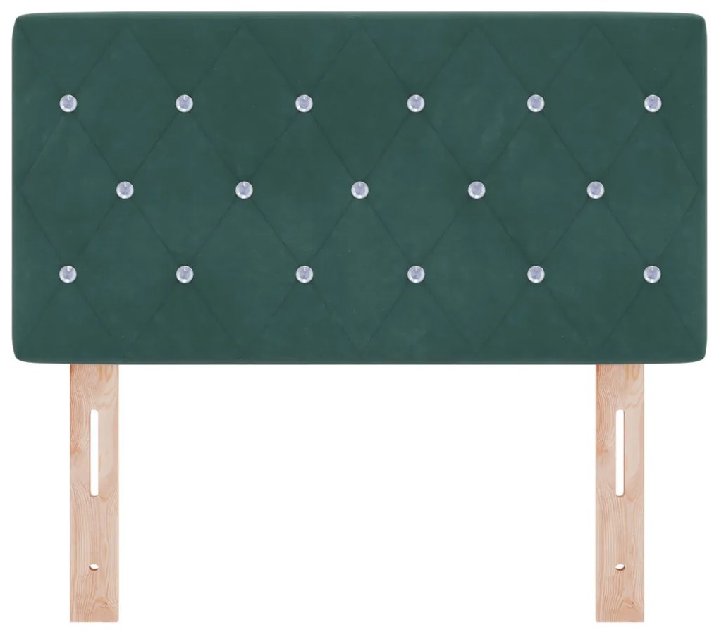 LED Fejtámla LED -es lámpákkal Argyle Sötétzöld 80 cm Bársony