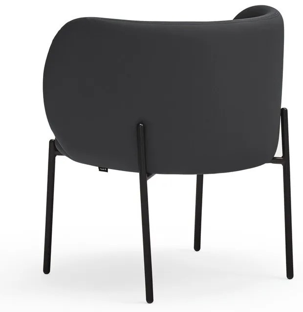 Fekete műbőr fotel Mogi - Teulat