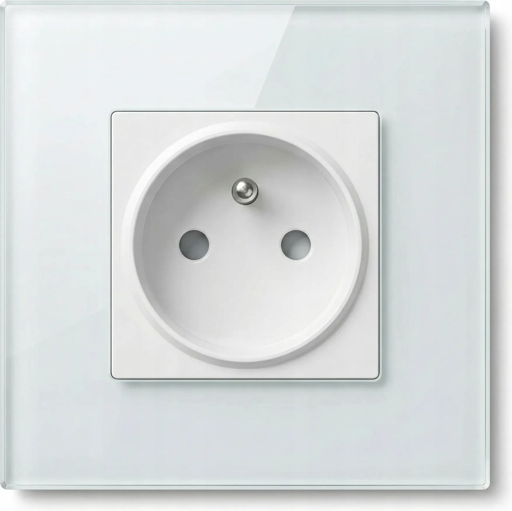 Aljzat tűvel Földelt szimpla fehér üveg Luuna