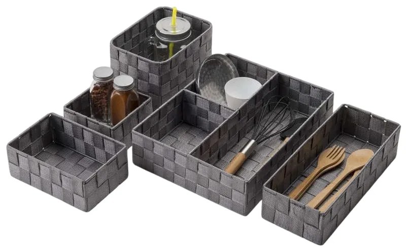 Compactor tároló rendszerező fiókba TEX 19 x 14 x 13 cm, szürke