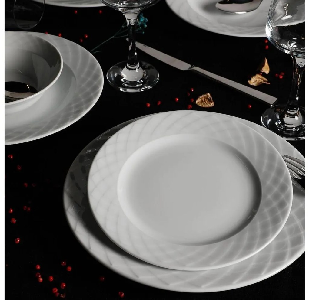 24 darabos fehér/porcelán étkészlet