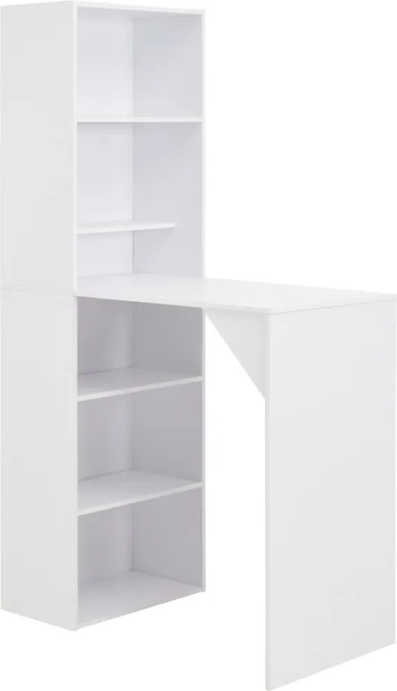 vidaXL fehér bárasztal szekrénnyel 115 x 59 x 200 cm