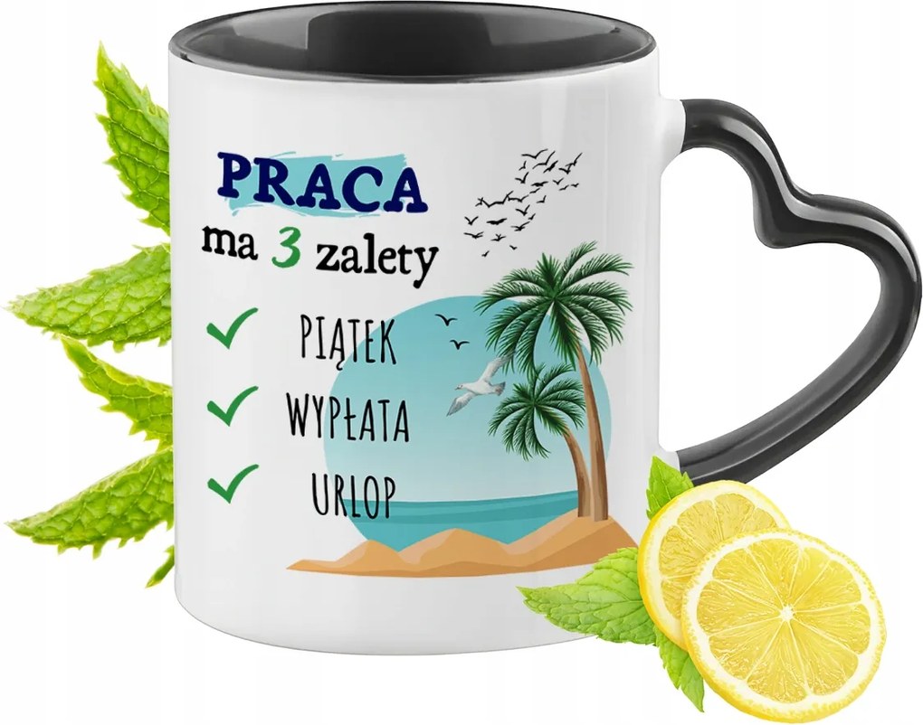 Vicces Bögre Fekete Szív Alakú Füllel Ajándék