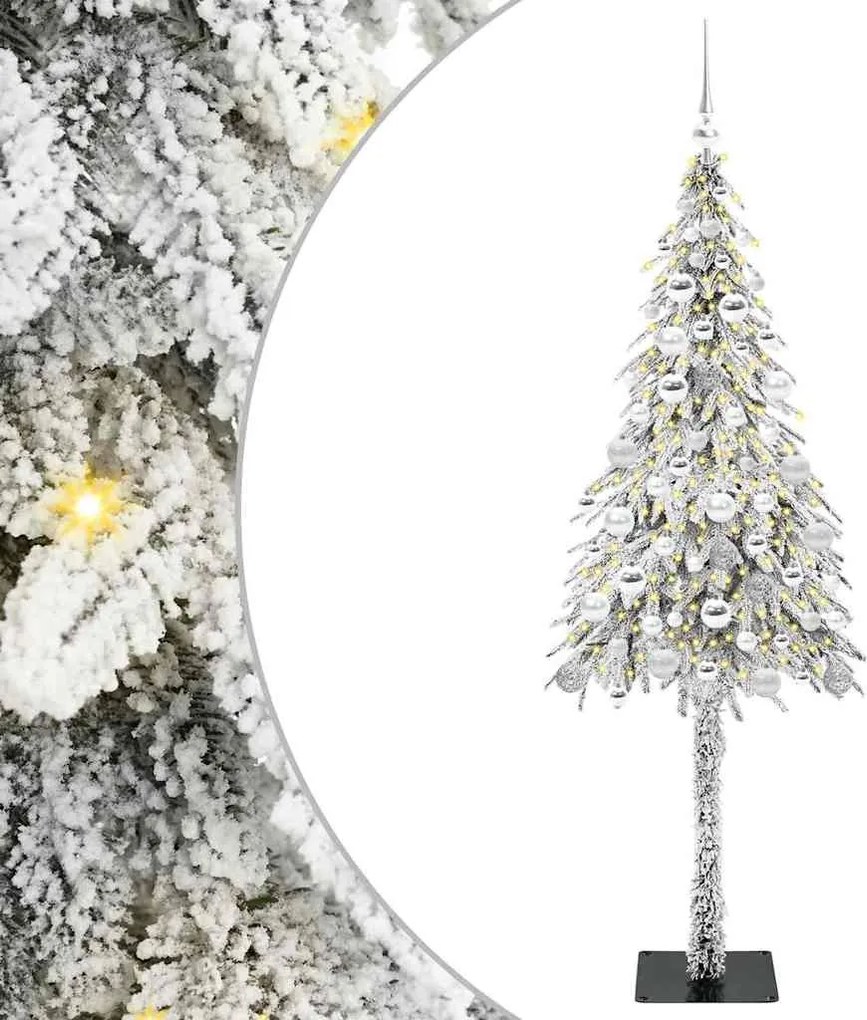 vidaXL Karácsonyfa 300 LED-del állvánnyal Fehér 180 cm PE és Acél