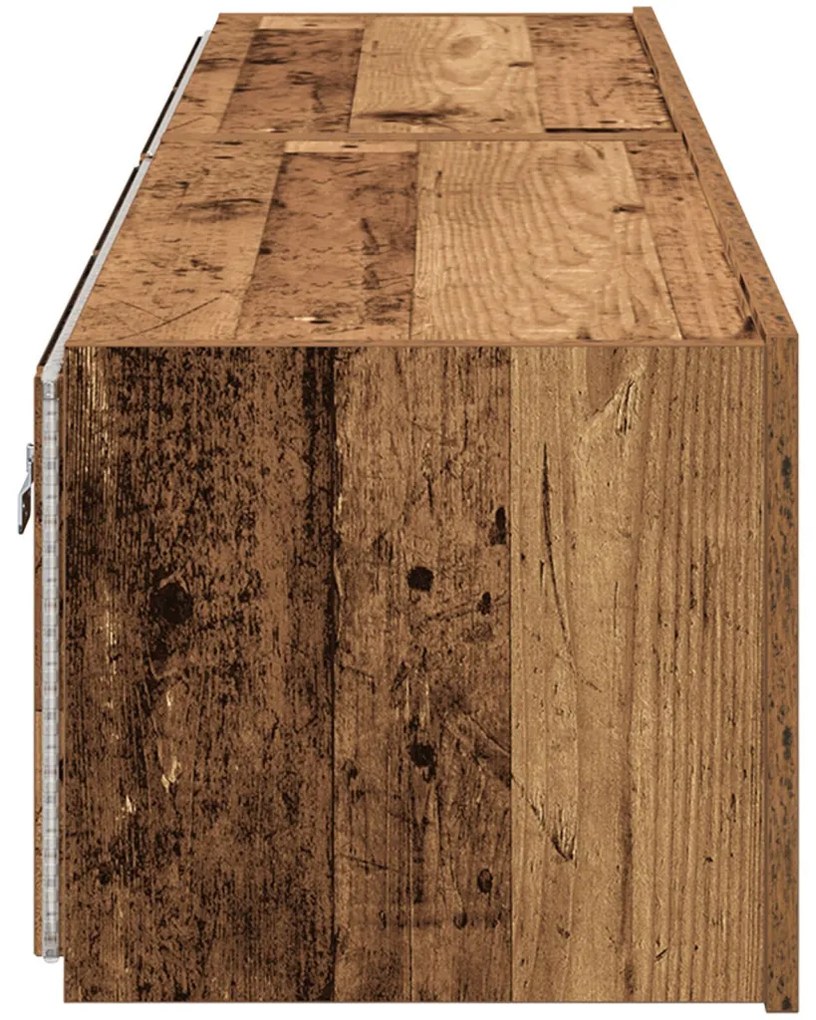 vidaXL TV Fali Szekrény 2 pcs Öreg fa 80 x 35 x 31 cm Faanyag