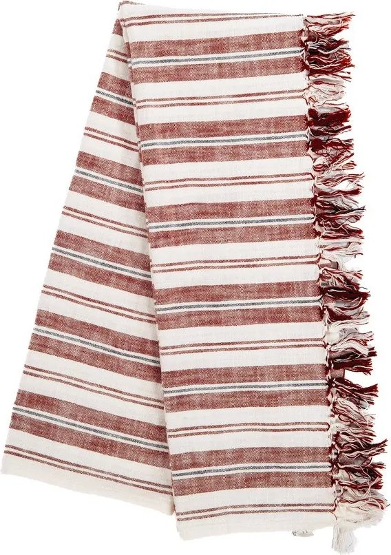 Terrakotta színű pamut takaró 150x200 cm Indira – Tiseco Home Studio