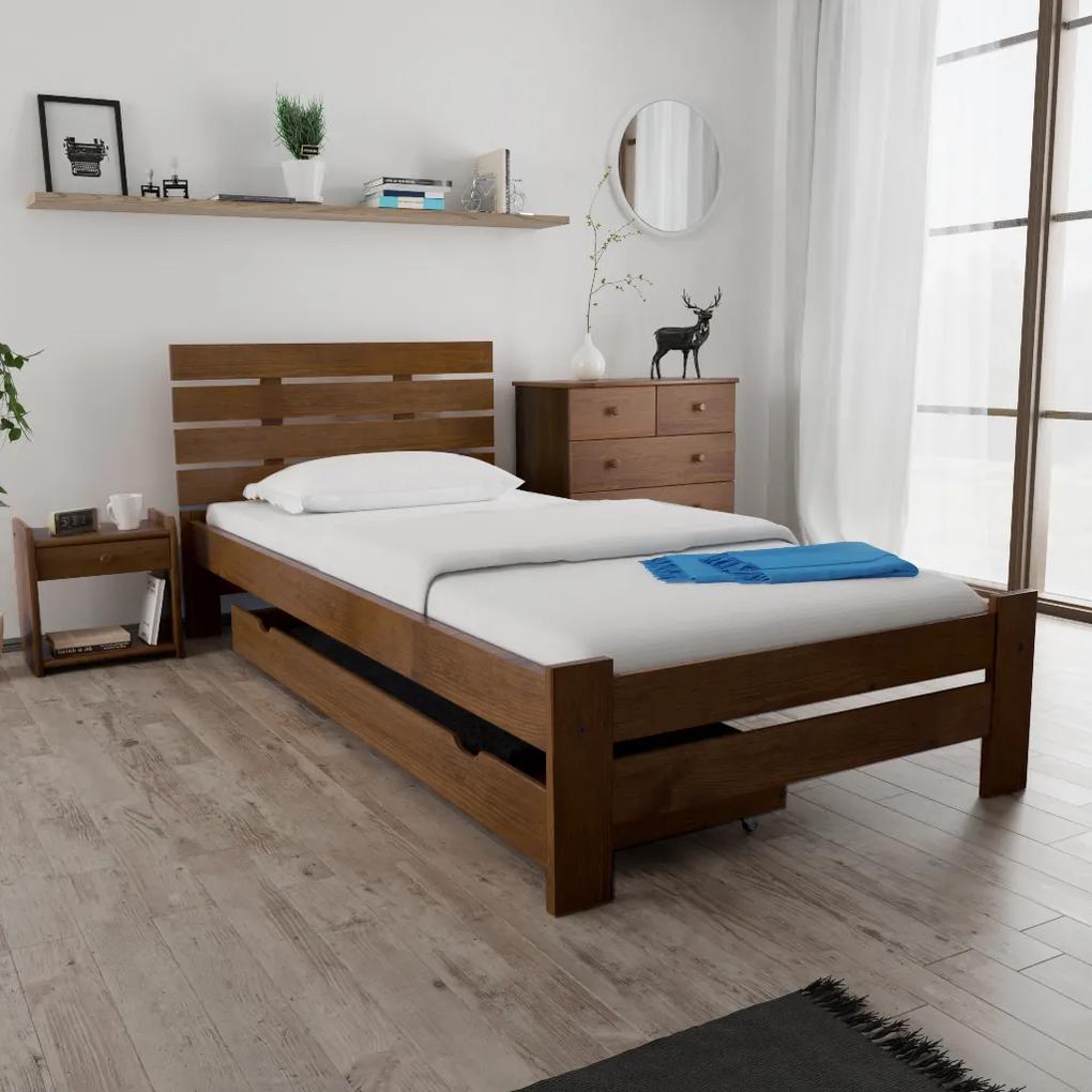 PARIS magasított ágy 90x200 cm, tölgyfa Ágyrács: Lamellás ágyrács, Matrac: Coco Maxi 19 cm matrac