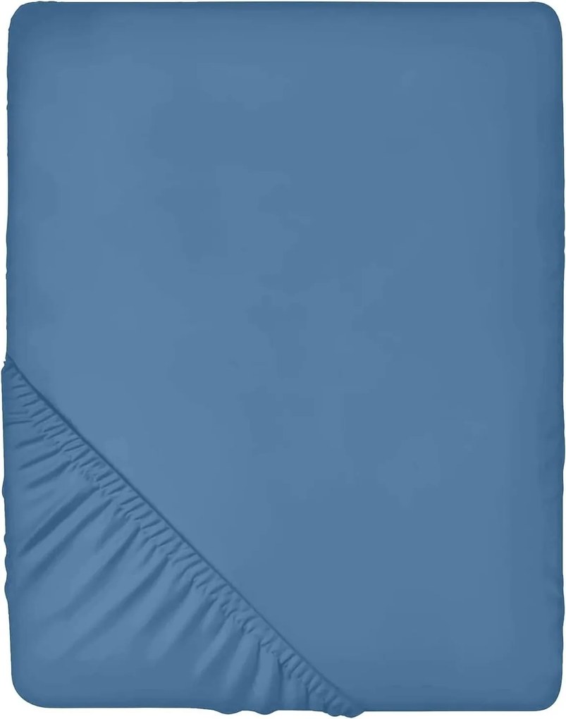 Gumis lepedő poliészter 160 x 200 cm kék.