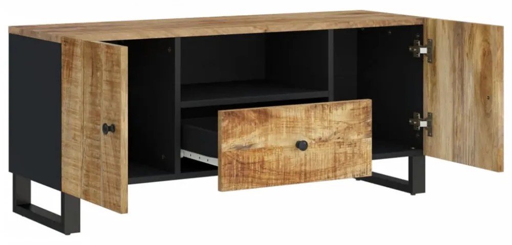 vidaXL tömör mangófa és szerelt fa TV-szekrény 105 x 33,5 x 46 cm