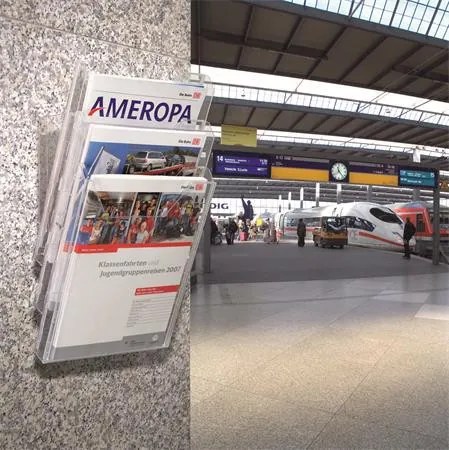 Katalógustartó, asztali és fali, A4, 3 rekeszes, DURABLE Combiboxx, átlátszó (DB858019)