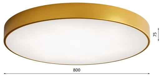 CLEO LED mennyezeti lámpa 96W, 230V, 4000K, 80 cm, arany