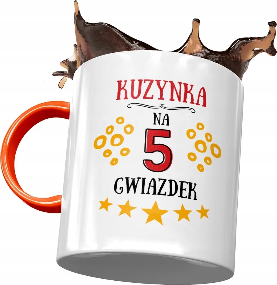 Narancssárga Bögre Unokatestvérnek Születésnapra Ajándék Nyomtatott Fotóval