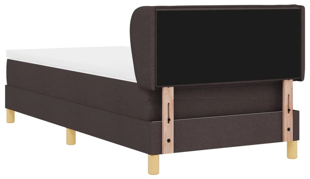 Boxspring Ágy Matracokkal Sötétbarna 100x200 cm Szövet
