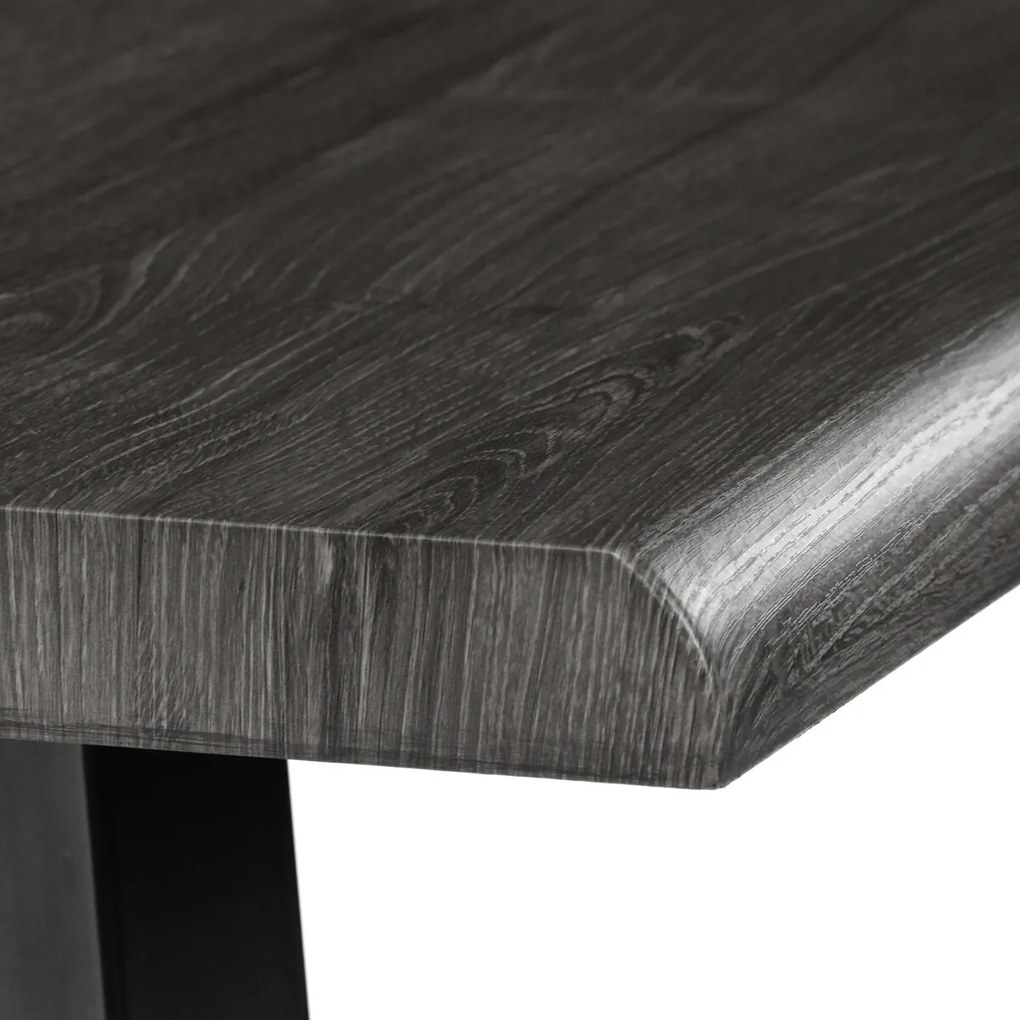 Étkezőasztal 140 × 80 cm MDF szürke tölgy HT-F4514 GREY