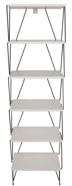 Könyvespolc BALABAN 165x48 cm fehér/fekete