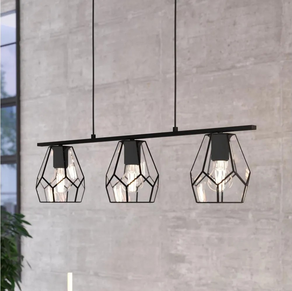 Eglo 43644 - MARDYKE LED csillár zsinóron 3xE27/40W/230V