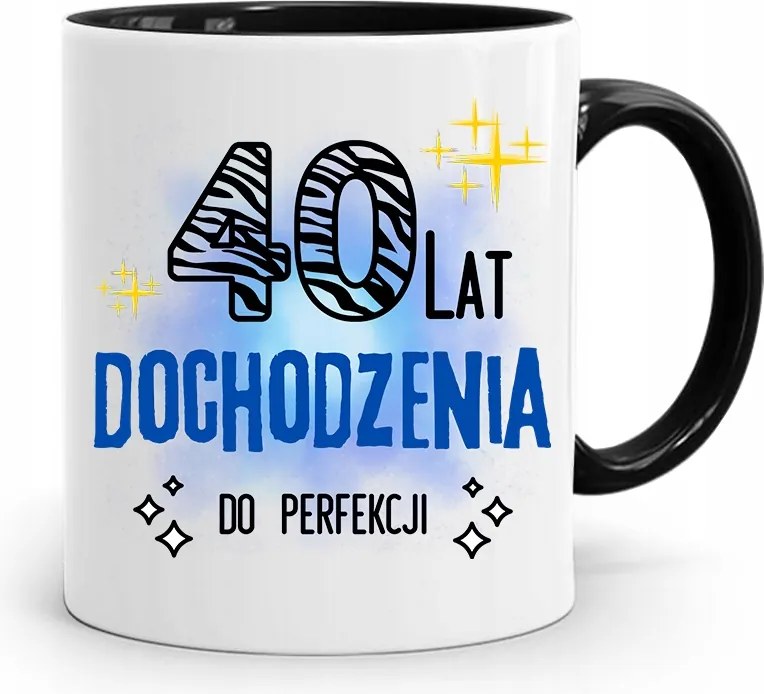 Születésnapra 40 40-es 40-es Bögre Fekete Ajándék fényképes nyomattal