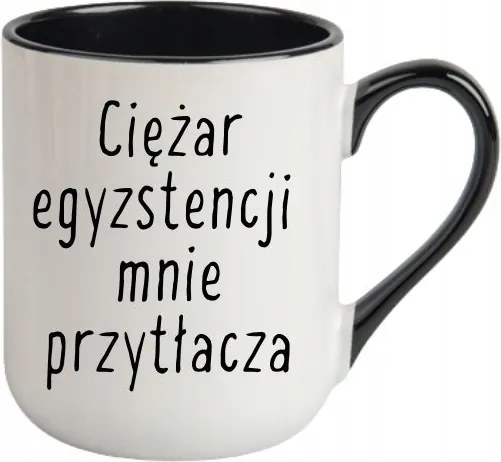 Bögre Fehér, Fekete Cofee Vicces Ajándék A Létezés Súlya