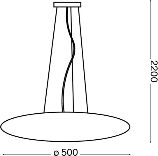 Ideal Lux - GLORY kábeles csillár, 3x E27/60W/230V, átm. 50 cm, fehér