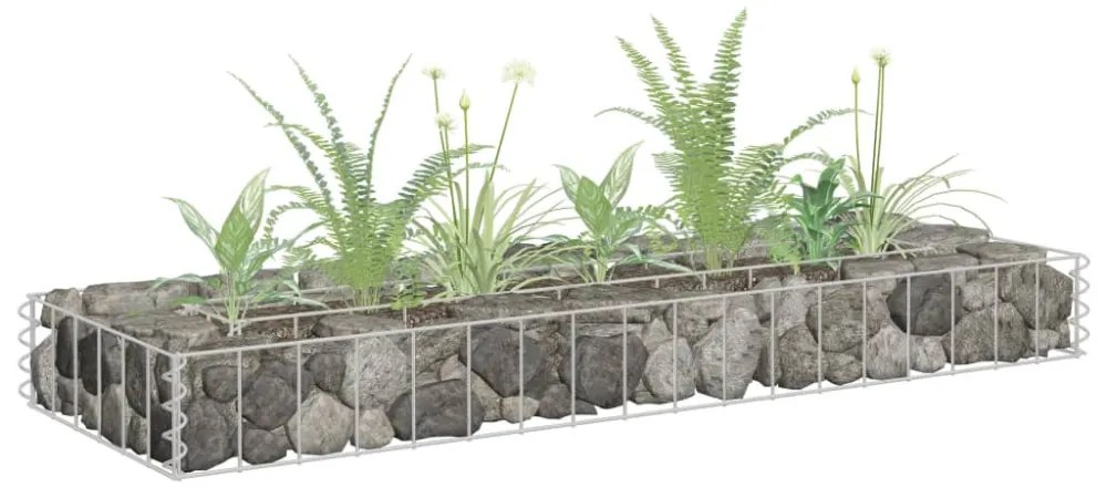 horganyzott acél gabion magaságyás 90 x 30 x 10 cm