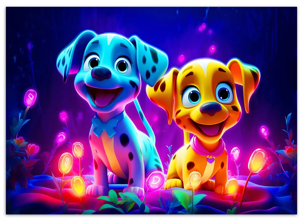 Gario Vászonkép Aranyos kiskutyák Méret: 100 x 70 cm