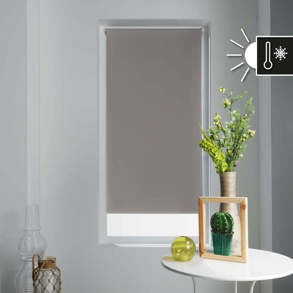 Világosbarna textil roló 60x90 cm Occult – douceur d'intérieur