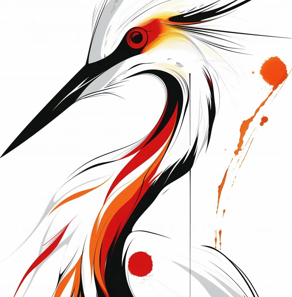 Poszter 70x70cm Gólya