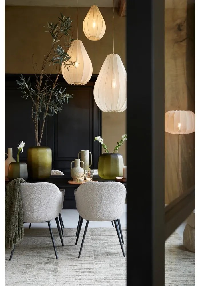 Bézs függőlámpa textil búrával ø 50 cm Itela – Light & Living