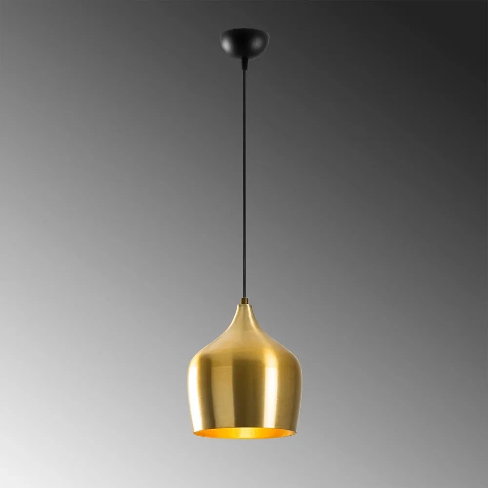 Aranyszínű függőlámpa fém búrával ø 22 cm Dodo – Opviq lights