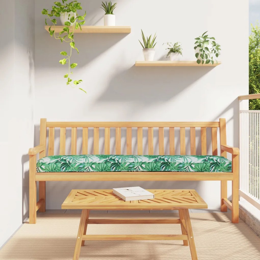 Raklappárnák padra 2 db Levélminta 200x40x8 cm Oxford szövet