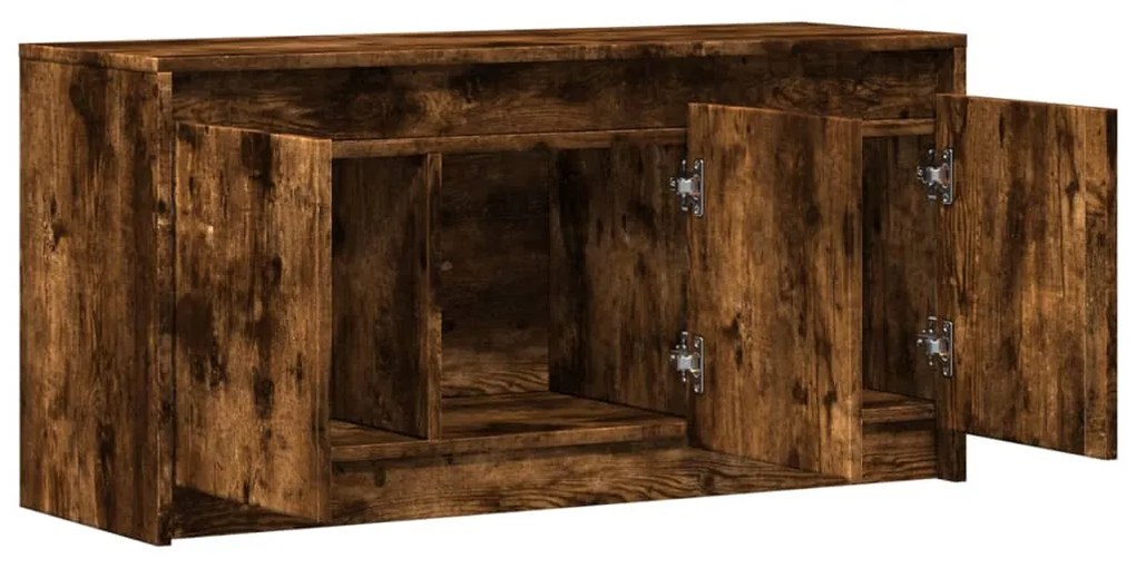 füstös tölgy színű szerelt fa LED-es TV-szekrény 100x34x50 cm