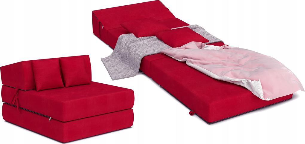 Matracesen Összehajtható fotelágy 200x70 Piros