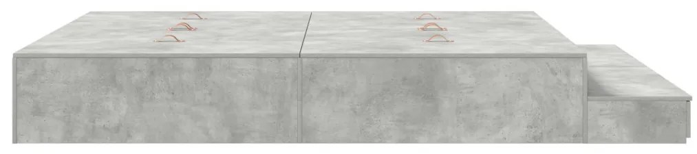 Ágykeret tárolóval Beton szürke 180x200 cm